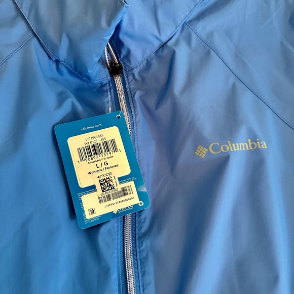 NWT Columbia Switchback III Rain Jacket, Size L, Harbor Blue - Picture 3 of 4